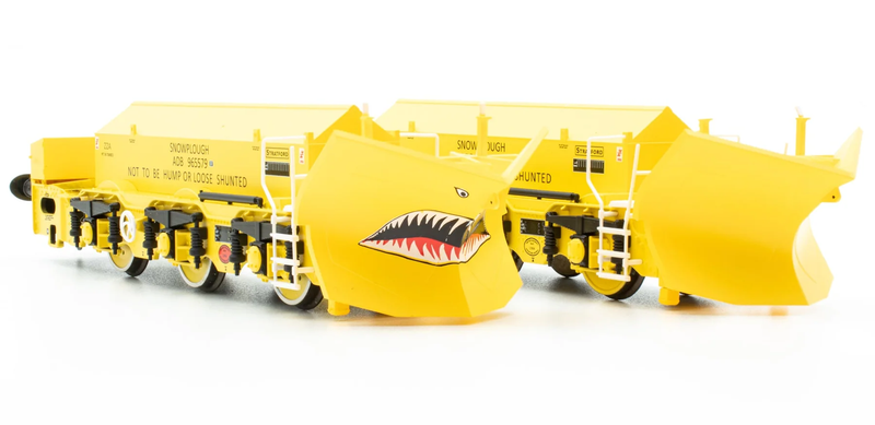 Accurascale ACC3041 Beilhack Snowplough ZZA ADB965578/579 Stratford Shark BR Yellow (ex Class 40)