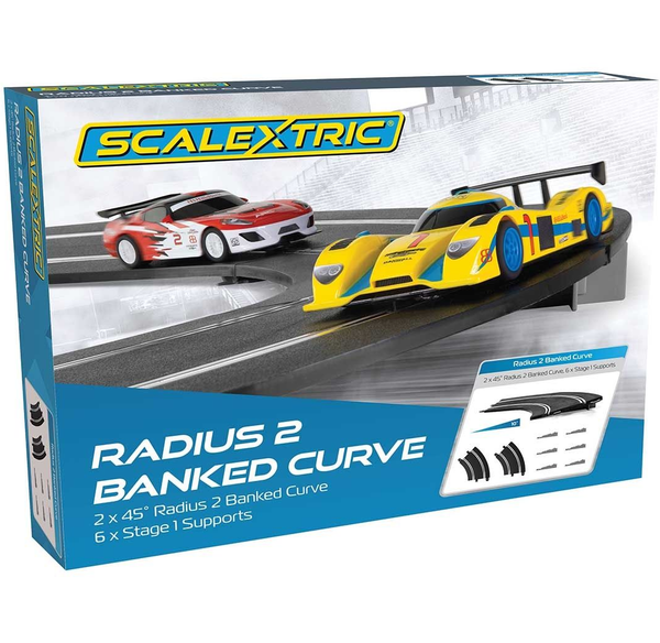 Scalextric C8296 Radius 2 45 Degrees Banked Curve x 2