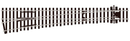PECO SL-E189 OO/HO Gauge Code 75 Large Radius Left Hand Electrofrog Turnout