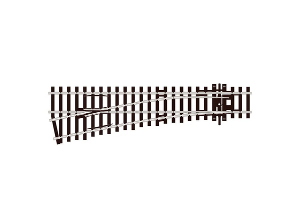 PECO SL-E192 OO Gauge Code 75 Small Radius Left Hand Electrofrog Turnout