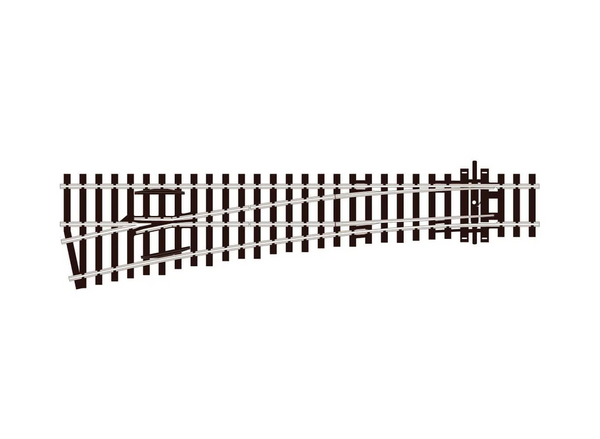 PECO SL-E96 OO/HO Gauge Code 100 Medium Radius Left Hand Electrofrog Turnout
