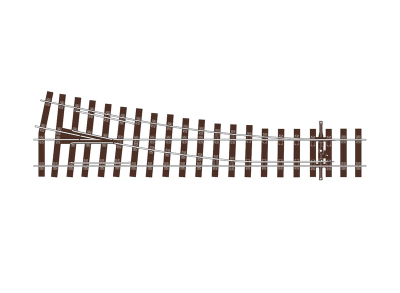 PECO SLU1195 OO Gauge Code 75 Bullhead Medium Radius Left Hand Unifrog Turnout
