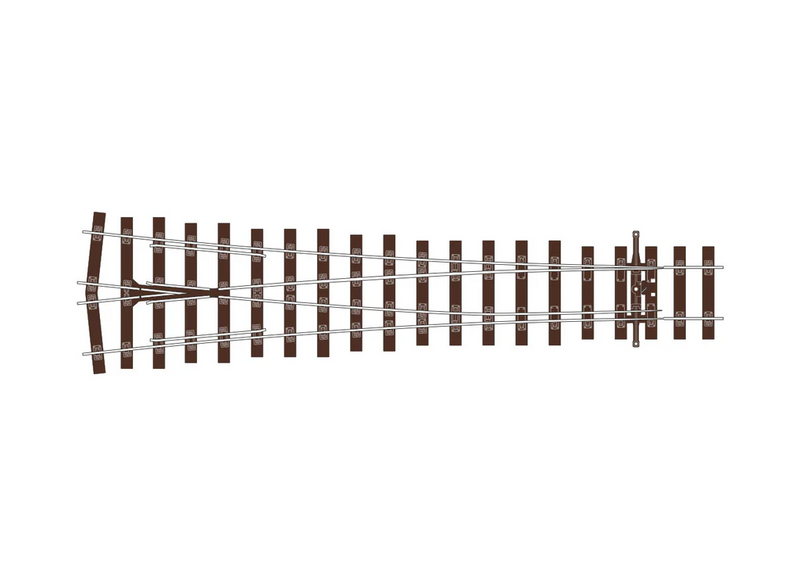 PECO SLU1198 OO Gauge Code 75 Bullhead Large Radius Y Unifrog Turnout