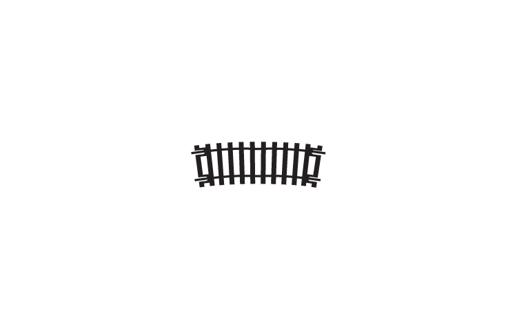 Hornby R643 Second Radius Half Curve Track