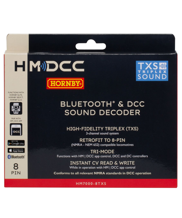 Hornby R7336 HM7000 - 8TXS 8 Pin Bluetooth & TXS DCC Sound Decoder