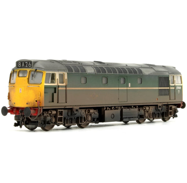 Heljan 2730 BR Class 27 Green Full Yellow Ends 27001 Weathered