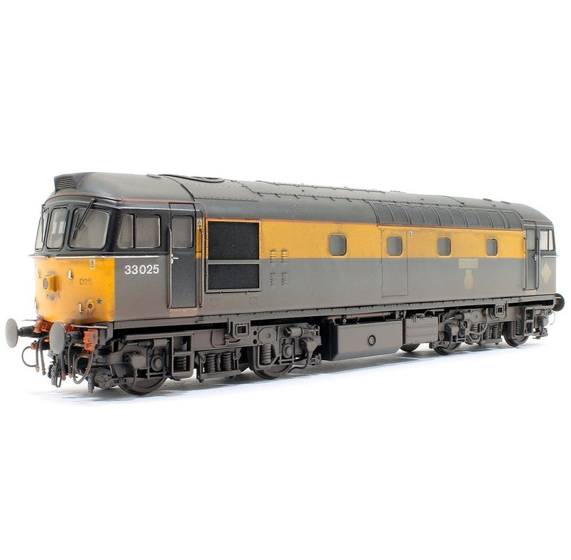 Heljan 3458 BR Class 33 Civil Engineers Grey And Yellow 33025 Weathered